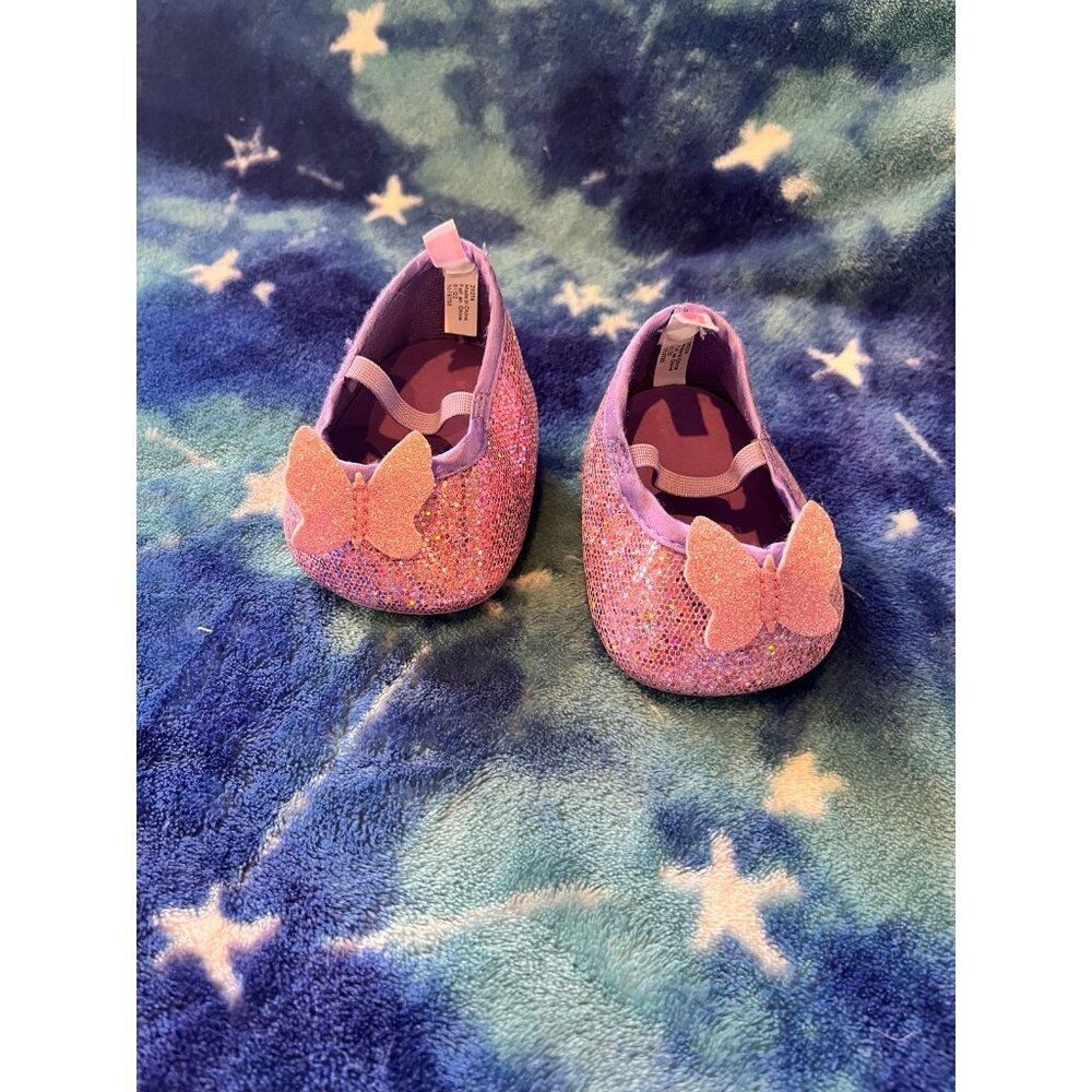 Build a bear princess pink glitter shoes accessories